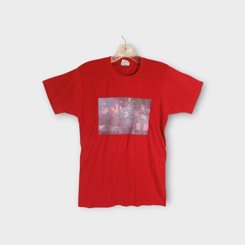 VTG 80s Beatles Single Stitch Red T-Shirt Size M San Francisco Press & Co.